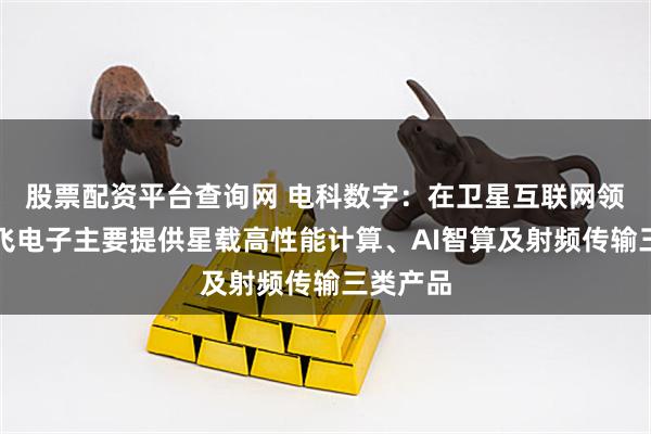 股票配资平台查询网 电科数字：在卫星互联网领域，柏飞电子主要提供星载高性能计算、AI智算及射频传输三类产品