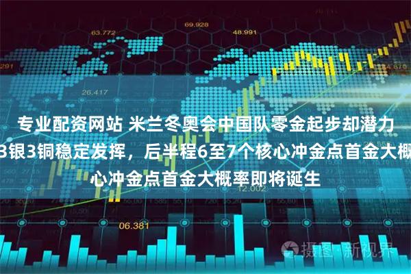 专业配资网站 米兰冬奥会中国队零金起步却潜力巨大，目前3银3铜稳定发挥，后半程6至7个核心冲金点首金大概率即将诞生