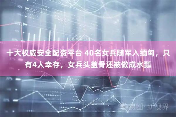 十大权威安全配资平台 40名女兵随军入缅甸，只有4人幸存，女兵头盖骨还被做成水瓢